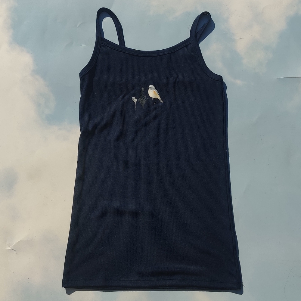 Bird Graphic Floral Graphic Tank Cute Coquette Tank Top